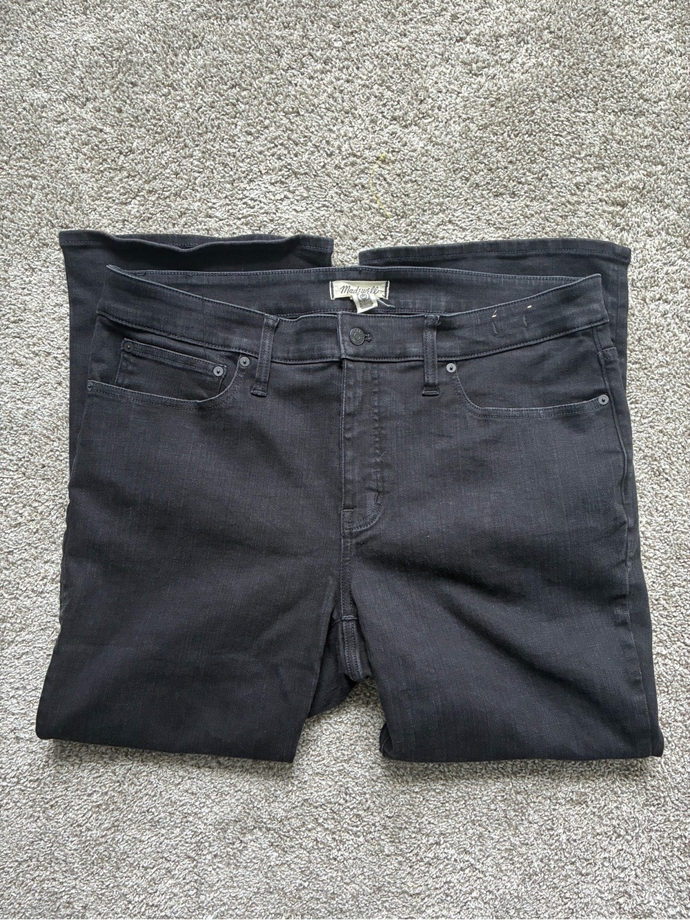 Madewell Women's Mid-Rise Kickout Crop Black Jeans